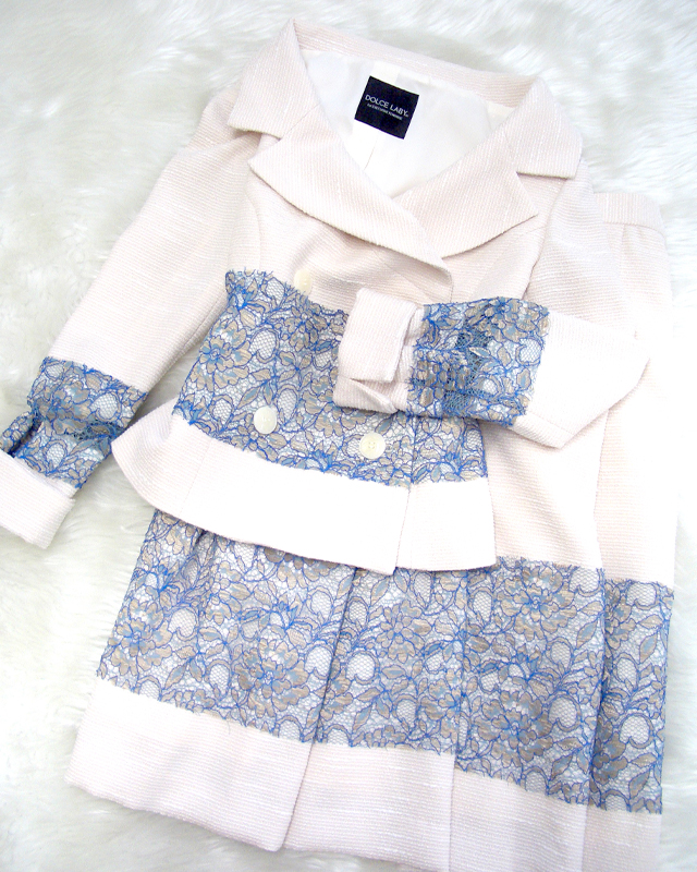 レース素材使いセレブスカートスーツ<br /> High-quality skirt suit using the lace material