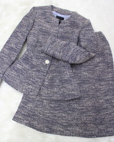 あったかツイードのエレガントスカートスーツ♪<br /> すべてクリア Elegant skirt suit of the warm tweed fabric.