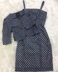 紺レースワンピーススーツ/<br /> Navy blue lace one-piece suit