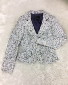 ブルー系ツイードジャケット/<br />Blue tweed jacket