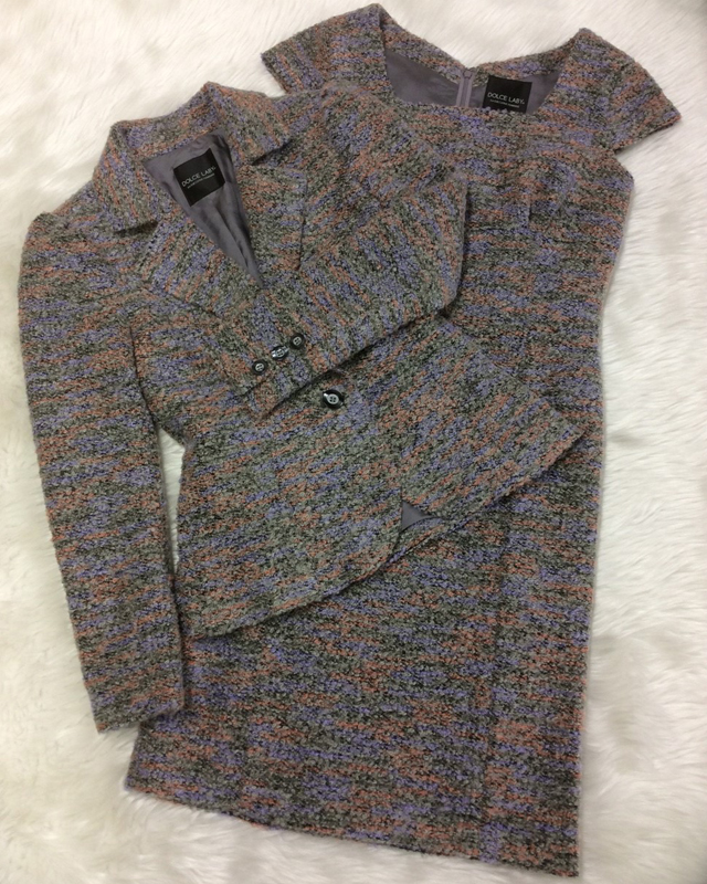 グレー×ピンクワンピーススーツ/<br />Gray x pink one-piece suit
