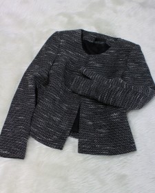 黒×白ツイードジャケット/<br />Black x white tweed jacket