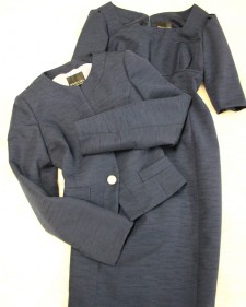紺ラメワンピーススーツ/<br />Navy blue lame one-piece suit