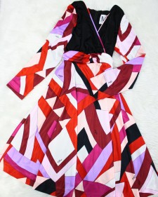 赤×黒プッチワンピース/<br />Red x Black Pucci one-piece dress