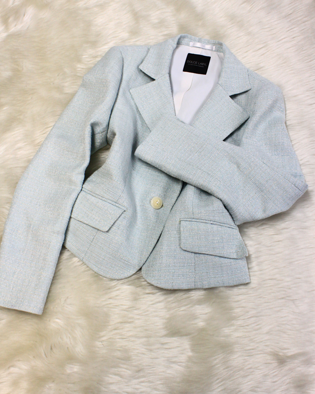 水色ラメジャケット/<br />Light blue lame jacket