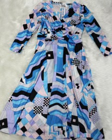 水色プッチドールワンピース/<br /> Light blue Pucci doll one piece dress