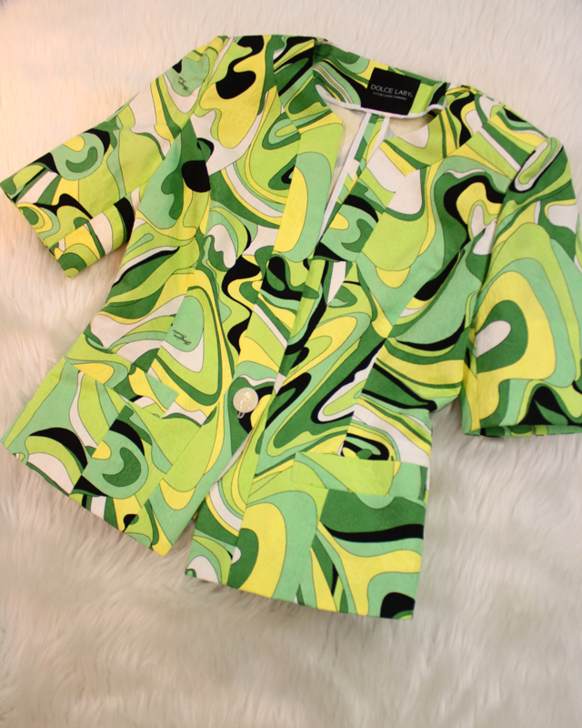 黄緑プッチ半袖ジャケット/<br />Yellow-green Pucci short-sleeved jacket