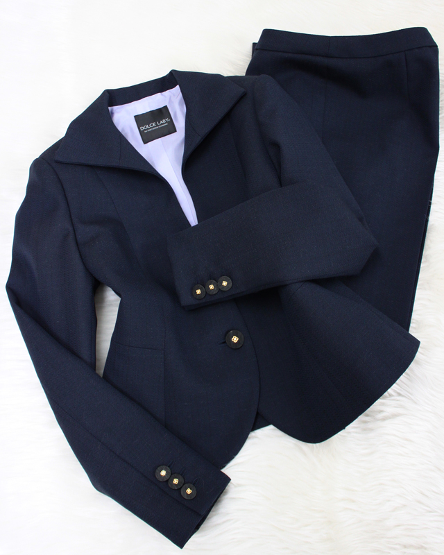 インポート紺パンツスーツ/<br />Import navy blue pants suit