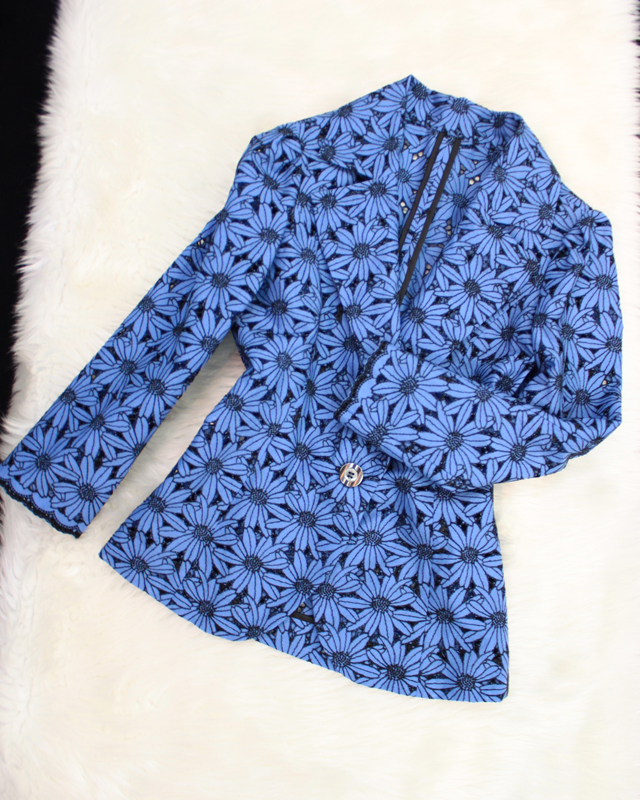 水色レースジャケット/<br />Light blue lace jacket