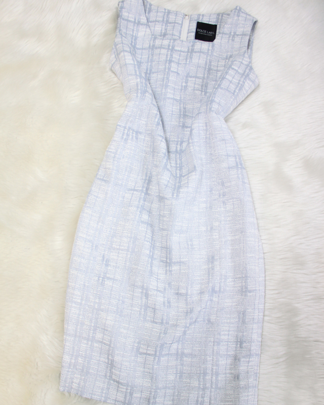 水色×白ワンピース/<br />Light blue x white one-piece dress