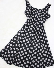 黒×グレードットワンピース/<br /> Black x graded one piece dress