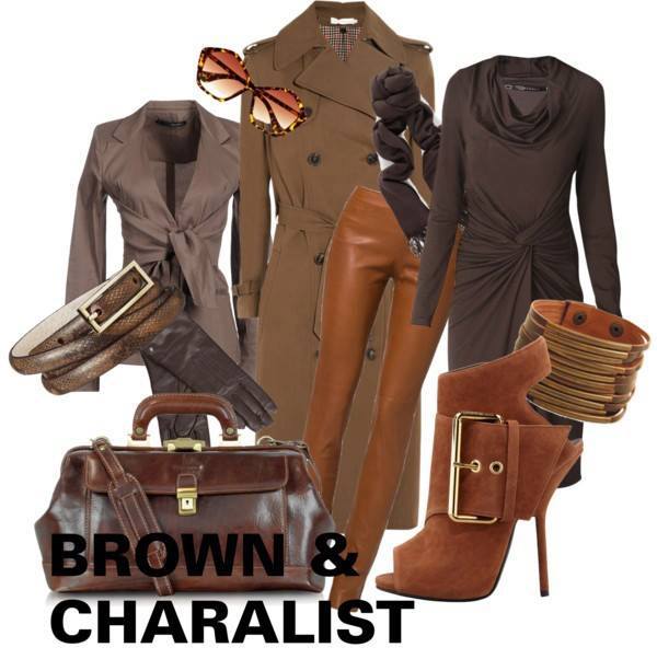 ブラウン 茶色 レディーススーツ