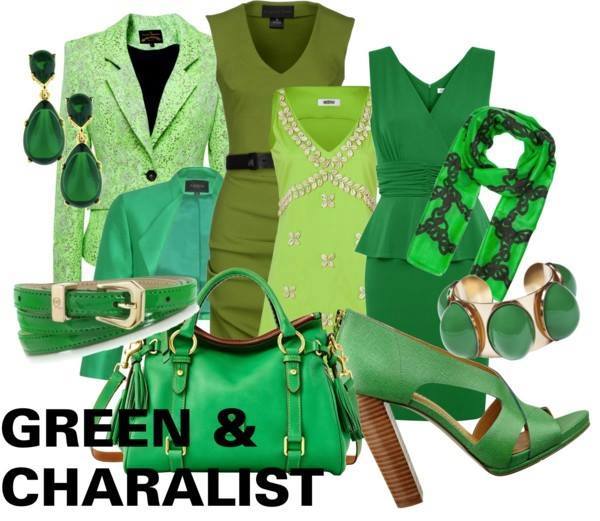 グリーン　緑色  レディーススーツ